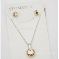 Fashion Earring Necklace Women CZ Crystal Stone Jewelry Set